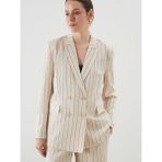Lc Waikiki Yeni Sezon Çizgili Kadın Blazer Ceket - 40 - Bej