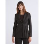 Lc Waikiki Yeni Sezon Çizgili Kadın Blazer Ceket - Kahverengi - 40