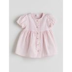 Lc Waikiki Yeni Sezon Çizgili Kız Bebek Gabardin Elbise - 6 - 9 Ay - Pembe