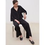 Lc Waikiki Yeni Sezon Crop Poplin Kadın Gömlek - XL - Siyah