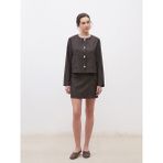 Lc Waikiki Yeni Sezon Dar Fit Desenli Tüvit Mini Etek - Kahverengi - XL