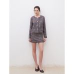 Lc Waikiki Yeni Sezon Dar Fit Ekose Tüvit Mini Etek - Bordo - XL