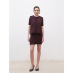 Lc Waikiki Yeni Sezon Dar Fit Triko Mini Etek - Bordo