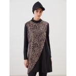 Lc Waikiki Yeni Sezon Dik Yaka Leopar Desenli Kadın Tesettür Mayo Takımı - Siyah - 38