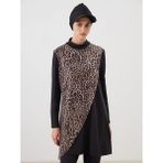 Lc Waikiki Yeni Sezon Dik Yaka Leopar Desenli Kadın Tesettür Mayo Takımı - Siyah - 42