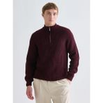 Lc Waikiki Yeni Sezon Dik Yaka Uzun Kollu Erkek Triko Kazak - Bordo - 2XL