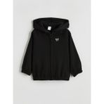 Lc Waikiki Yeni Sezon Fiyonk Nakışlı Kız Çocuk Kalın Fermuarlı Sweatshirt - Siyah - 1 - 2 Yaş