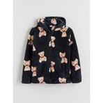 Lc Waikiki Yeni Sezon Kapüşonlu Kız Çocuk Fermuarlı Sweatshirt - Siyah - 7 - 8 Yaş