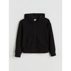 Lc Waikiki Yeni Sezon Kapüşonlu Kız Çocuk Fermuarlı Sweatshirt - Siyah - 9 - 10 Yaş