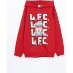 Lc Waikiki Yeni Sezon Kapüşonlu Liverpool Baskılı Erkek Çocuk Sweatshirt - Kırmızı - 7 - 8 Yaş