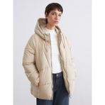 Lc Waikiki Yeni Sezon Kapüşonlu Oversize Kadın Şişme Mont - Bej - 36