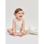 Lc Waikiki Yeni Sezon Kare Yaka Basic Kız Bebek Çıtçıtlı Bodysuit - Ekru - 3 - 6 Ay