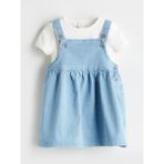 Lc Waikiki Yeni Sezon Kız Bebek Jean Elbise ve Bluz 2'li - 1 - 3 Ay - Mavi