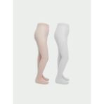 Lc Waikiki Yeni Sezon Kiz Cocuk Simli Ince Kulotlu Corap 2'li - S5M516Z4 - Pembe - 7 - 8 Yaş