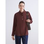 Lc Waikiki Yeni Sezon Loose Fit Kadın Gömlek - 44 - Kahverengi