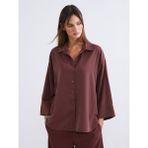 Lc Waikiki Yeni Sezon Loose Fit Kadın Gömlek - Kahverengi