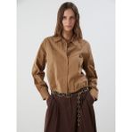 Lc Waikiki Yeni Sezon Loose Fit Kadin Gomlek - S5Q275Z8 - Kahverengi - 44