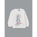 Lc Waikiki Yeni Sezon Minnie Mouse Baskılı Kız Çocuk Sweatshirt - Ekru - 1 - 2 Yaş