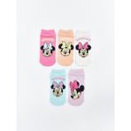 Lc Waikiki Yeni Sezon Minnie Mouse Desenli Kız Çocuk Patik Çorap 5'li - 27 - 29 - Pembe