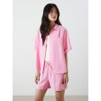 Lc Waikiki Yeni Sezon Modal Karışımlı Oversize Kadın Gömlek - XS - S - Pembe