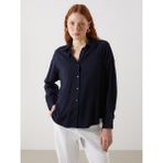 Lc Waikiki Yeni Sezon Oversize Kadin Gomlek - S5L012Z8 - Lacivert