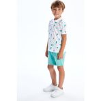 Lc Waikiki Yeni Sezon Polo Yaka Desenli Penye Erkek Bebek Tişört - Beyaz - 2 - 3 Yaş
