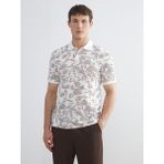 Lc Waikiki Yeni Sezon Polo Yaka Desenli Pike Erkek Tişört - Bej - 2XL