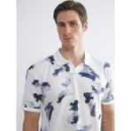 Lc Waikiki Yeni Sezon Polo Yaka Desenli Pike Erkek Tişört - Lacivert