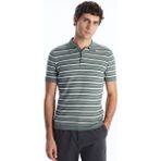 Lc Waikiki Yeni Sezon Polo Yaka Kısa Kollu Çizgili Erkek Triko Kazak - Yeşil - XL