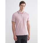 Lc Waikiki Yeni Sezon Polo Yaka Kısa Kollu Erkek Dokulu Tişört - Pembe - XL