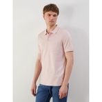 Lc Waikiki Yeni Sezon Polo Yaka Kısa Kollu Merserize Görünümlü Erkek Tişört - Pembe