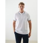 Lc Waikiki Yeni Sezon Polo Yaka Kısa Kollu Penye Erkek Tişört - Beyaz - XS