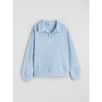 Lc Waikiki Yeni Sezon Polo Yaka Kız Çocuk Kalın Sweatshirt - Mavi - 13 - 14 Yaş