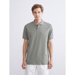 Lc Waikiki Yeni Sezon Polo Yaka Penye Erkek Tişört - Haki - XL