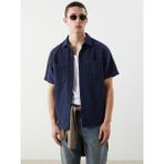Lc Waikiki Yeni Sezon Rahat Kalıp Kısa Kollu Erkek Jean Gömlek - Indigo - XS