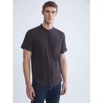 Lc Waikiki Yeni Sezon Regular Fit Hakim Yaka Kısa Kollu Erkek Gömlek - Kahverengi