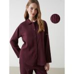 Lc Waikiki Yeni Sezon Regular Fit Kadın Gömlek - Mürdüm