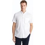 Lc Waikiki Yeni Sezon Regular Fit Keten Karışımlı Erkek Gömlek - Beyaz
