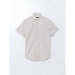 Lc Waikiki Yeni Sezon Regular Fit Kisa Kollu Armurlu Erkek Gomlek - S53829Z8 - Bej - 2XL