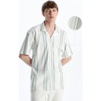 Lc Waikiki Yeni Sezon Regular Fit Kısa Kollu Çizgili Erkek Dokulu Gömlek - XL - Yeşil
