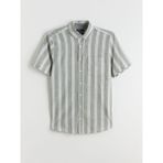 Lc Waikiki Yeni Sezon Regular Fit Kısa Kollu Çizgili Erkek Gömlek - XS - Yeşil