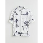 Lc Waikiki Yeni Sezon Regular Fit Kısa Kollu Desenli Erkek Gömlek - 2XL - Mavi