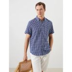 Lc Waikiki Yeni Sezon Regular Fit Kısa Kollu Ekose Oxford Erkek Gömlek - Lacivert - 3XL