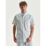 Lc Waikiki Yeni Sezon Regular Fit Kısa Kollu Ekose Poplin Erkek Gömlek - Turkuaz - XL