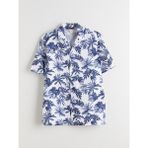 Lc Waikiki Yeni Sezon Regular Fit Resort Yaka Kısa Kollu Desenli Poplin Erkek Gömlek - XL - Ekru