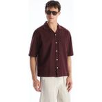 Lc Waikiki Yeni Sezon Regular Fit Resort Yaka Kısa Kollu Poplin Erkek Gömlek - Bordo