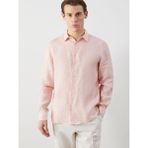 Lc Waikiki Yeni Sezon Regular Fit Uzun Kollu %100 Keten Erkek Gömlek - 3XL - Kırmızı