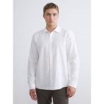 Lc Waikiki Yeni Sezon Regular Fit Uzun Kollu Armürlü Erkek Gömlek - 2XL - Ekru
