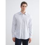 Lc Waikiki Yeni Sezon Regular Fit Uzun Kollu Çizgili Erkek Gömlek - 2XL - Beyaz