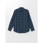 Lc Waikiki Yeni Sezon Regular Fit Uzun Kollu Ekose Armürlü Erkek Gömlek - Yeşil - XL
